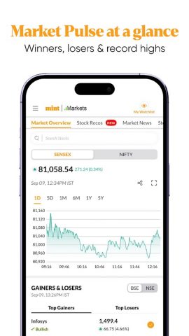 Mint: Stock Market & IPO News для Android — скриншот 5