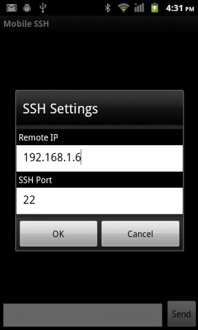 Mobile SSH (Secure Shell) для Android — скриншот 3