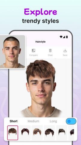 Modiface Haircut：Hair Makeover для Android — скриншот 3