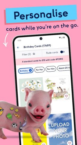 Moonpig Birthday Cards & Gifts для Android — скриншот 1