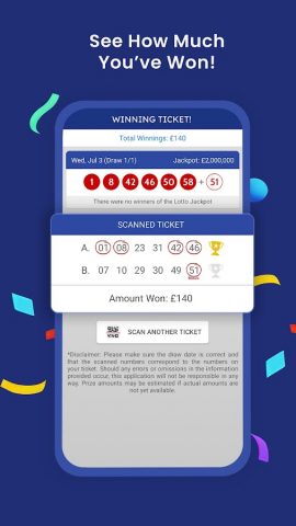 My Lotto UK: Scanner & Results для Android — скриншот 3