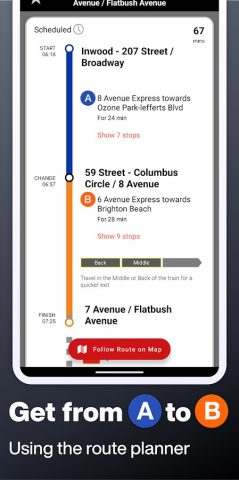 New York Subway MTA Map NYC для Android — скриншот 3
