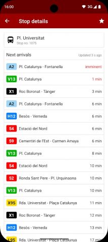 Next bus Barcelona для Android — скриншот 3