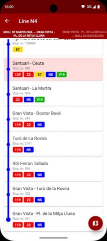 Next bus Barcelona для Android — скриншот 4