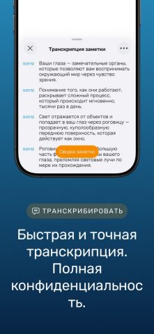 Noted — Запись, транскрипция для iOS — скриншот 3