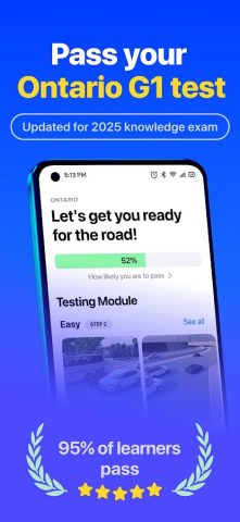 Ontario G1 Practice Test Genie для Android — скриншот 1
