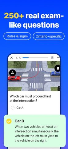 Ontario G1 Practice Test Genie для Android — скриншот 3