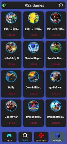 PS2 ISO Games Emulator Pro для Android — скриншот 1