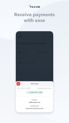 Paxum для Android — скриншот 3