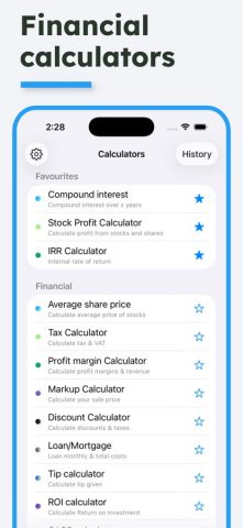 Financial Calculator: процент для iOS — скриншот 2