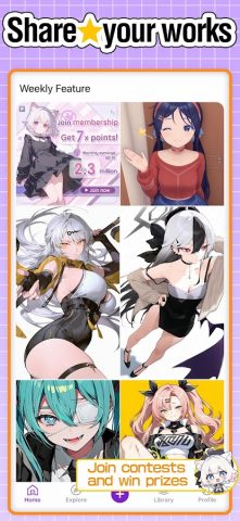 PixAI: AI Anime Art Generator для Android — скриншот 3