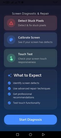 Pixel fixer — dead pixel check для Android — скриншот 1