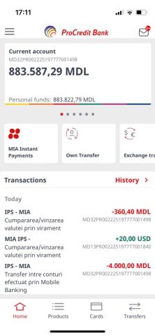 ProCredit Mobile Banking MD для iOS — скриншот 2