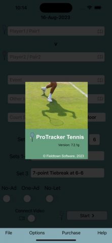 ProTracker Tennis. для iOS — скриншот 1