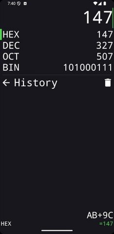Programmer Calculator для Android — скриншот 4