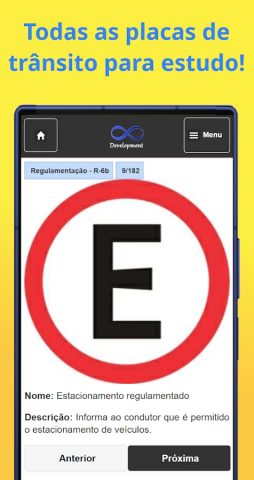 Quiz CNH — Placas de Trânsito для Android — скриншот 3