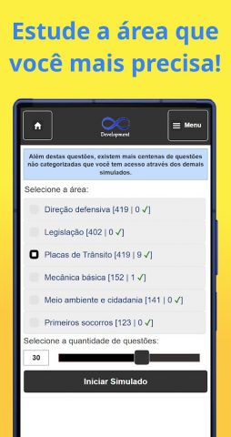 Quiz CNH — Placas de Trânsito для Android — скриншот 5