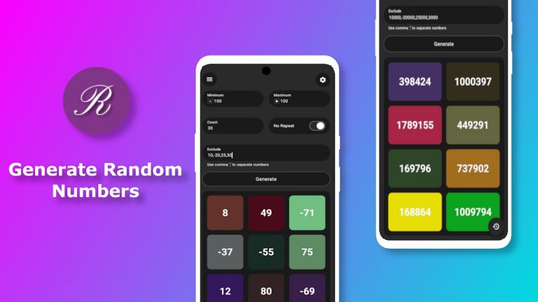 Random Number Generator для Android — скриншот 1