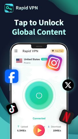 Rapid VPN — Безопасный прокси для Android — скриншот 2