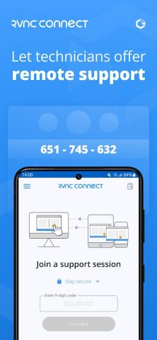 RealVNC Server для Android — скриншот 1