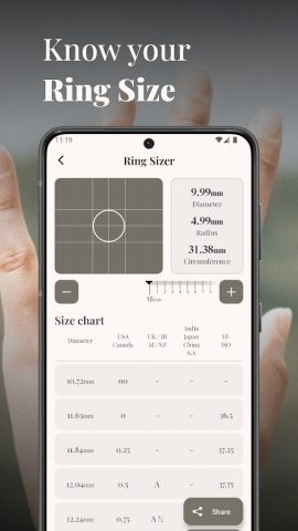 RingFit — Know Your Ring Size для Android — скриншот 1