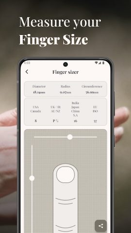 RingFit — Know Your Ring Size для Android — скриншот 2