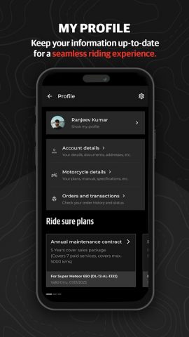 Royal Enfield App для Android — скриншот 2