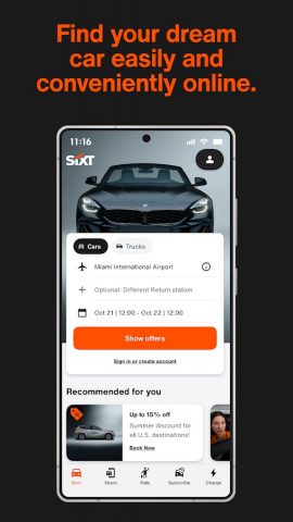 SIXT rent. share. ride. plus. для Android — скриншот 5