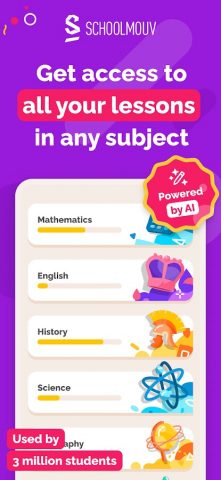 SchoolMouv — AI Tutor & Quiz для Android — скриншот 1