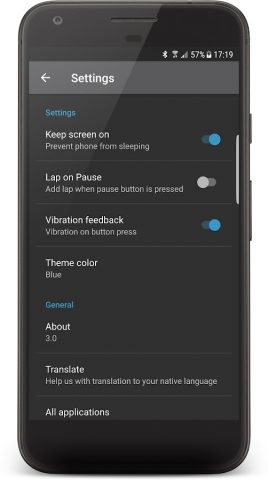 Секундомер для Android — скриншот 5