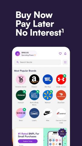 Sezzle — Buy Now, Pay Later для Android — скриншот 1