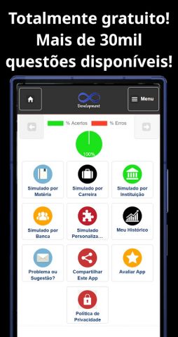 Simulado Concursos Públicos для Android — скриншот 1