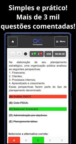 Simulado Concursos Públicos для Android — скриншот 2
