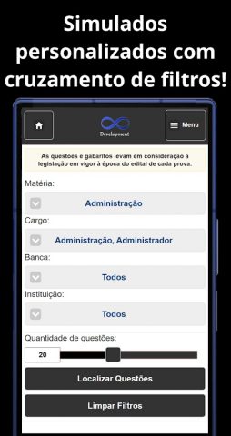 Simulado Concursos Públicos для Android — скриншот 4