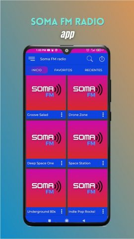 SomaFM radio player app для Android — скриншот 2
