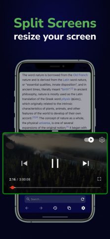 Split Screen Multitasking Tool для iOS — скриншот 1
