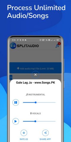 Splitaudio — Vocal Remover для Android — скриншот 3