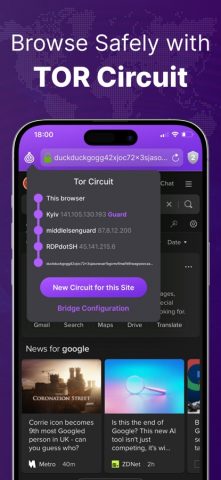 TOR Browser ~ Onion Browser для iOS — скриншот 3