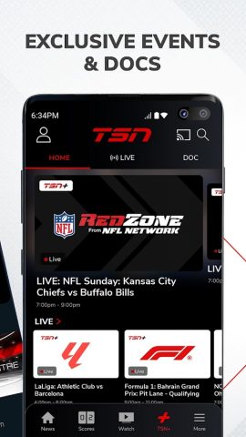 TSN: NFL, NHL, NBA, CFL & more для Android — скриншот 2