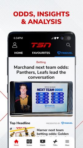 TSN: NFL, NHL, NBA, CFL & more для Android — скриншот 3