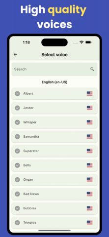 Текст в Речь — TTS для iOS — скриншот 2