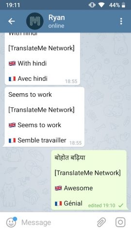 Telegram Translator Unofficial для Android — скриншот 2