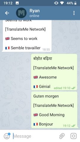Telegram Translator Unofficial для Android — скриншот 3