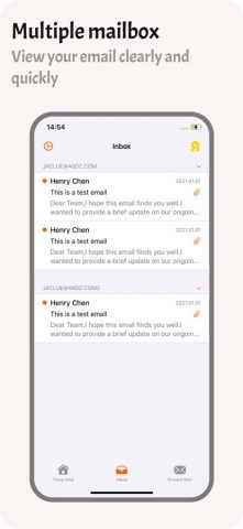 TempMail 100 — Privacy Email для iOS — скриншот 2