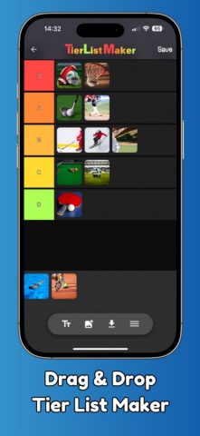 Tier List Maker — Tier Ranking для iOS — скриншот 1