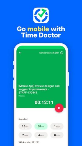 Time Doctor 2 для Android — скриншот 1