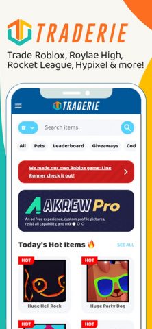 Traderie для iOS — скриншот 1
