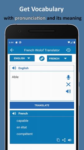 Traduction Francais en Wolof для Android — скриншот 3