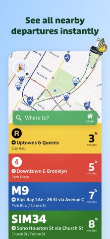 Transit — Subway & Bus Times для Android — скриншот 1