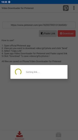 Video Downloader for Pinterest для Android — скриншот 4